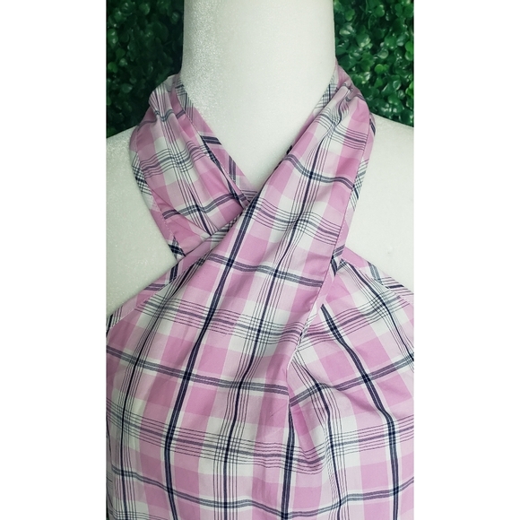 9. J.Crew Halter top in violet plaid - Picture 3 of 4